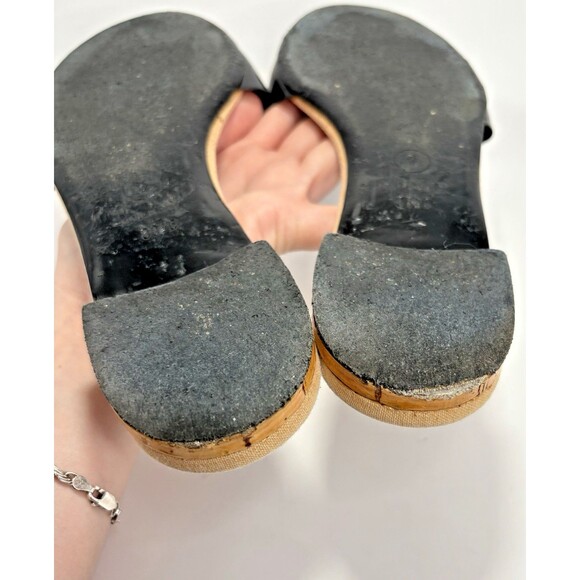 Chanel Black Rubber Slide Sandals w/ Laser Cut CC Logo Vintage Y2K Sz EU 38.5C - Picture 10 of 11